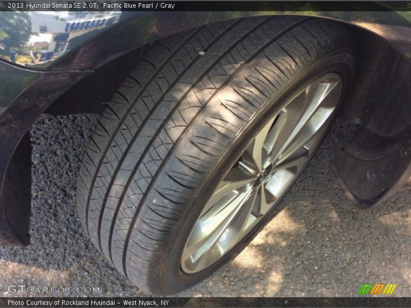 Pacific Blue Pearl / Gray 2013 Hyundai Sonata SE 2.0T
