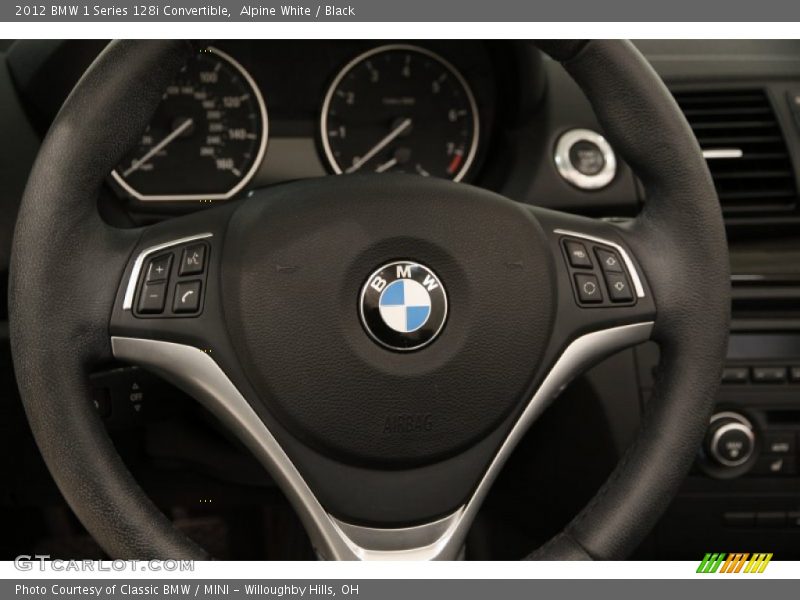 Alpine White / Black 2012 BMW 1 Series 128i Convertible