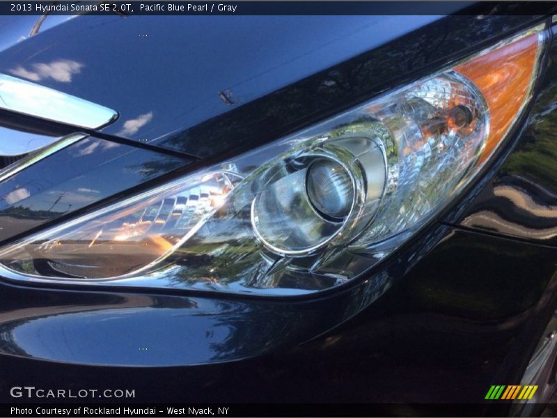 Pacific Blue Pearl / Gray 2013 Hyundai Sonata SE 2.0T