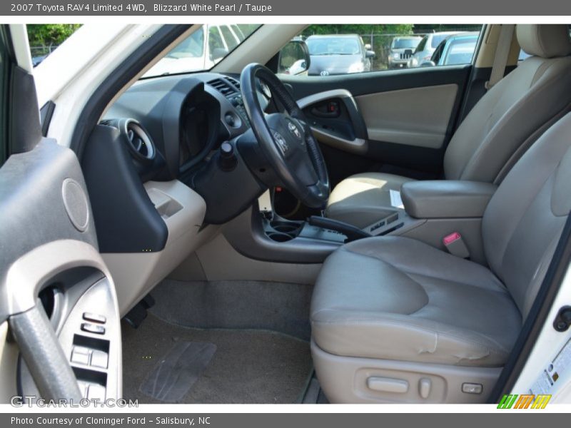 Blizzard White Pearl / Taupe 2007 Toyota RAV4 Limited 4WD
