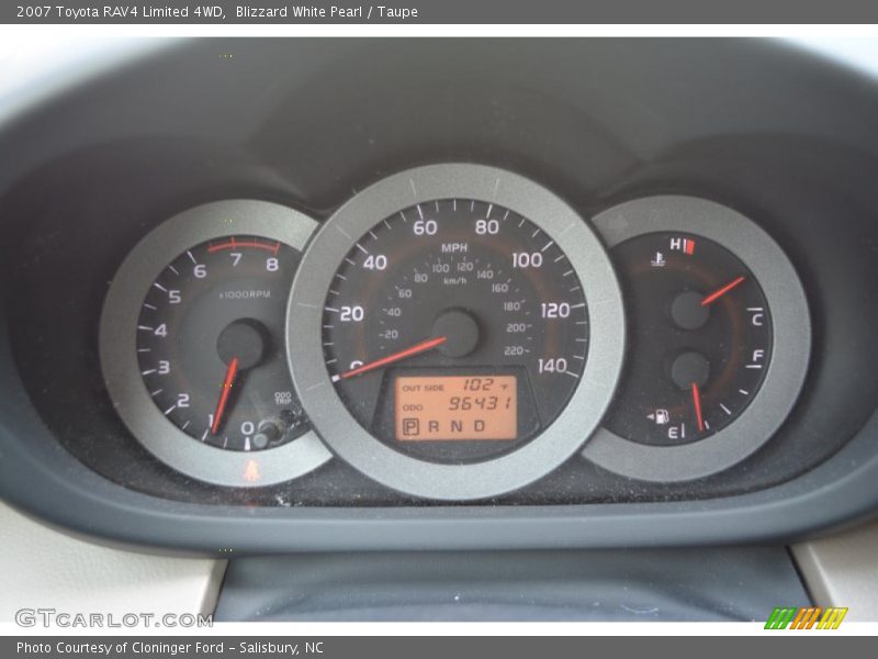 Blizzard White Pearl / Taupe 2007 Toyota RAV4 Limited 4WD