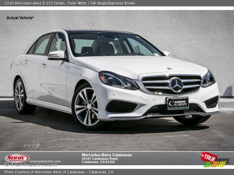 Polar White / Silk Beige/Espresso Brown 2016 Mercedes-Benz E 350 Sedan