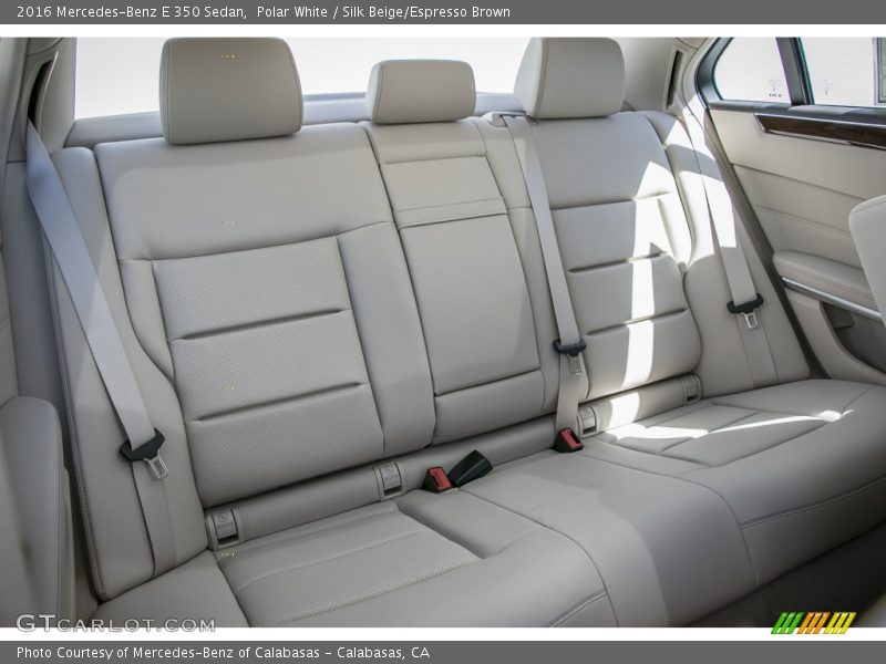 Polar White / Silk Beige/Espresso Brown 2016 Mercedes-Benz E 350 Sedan