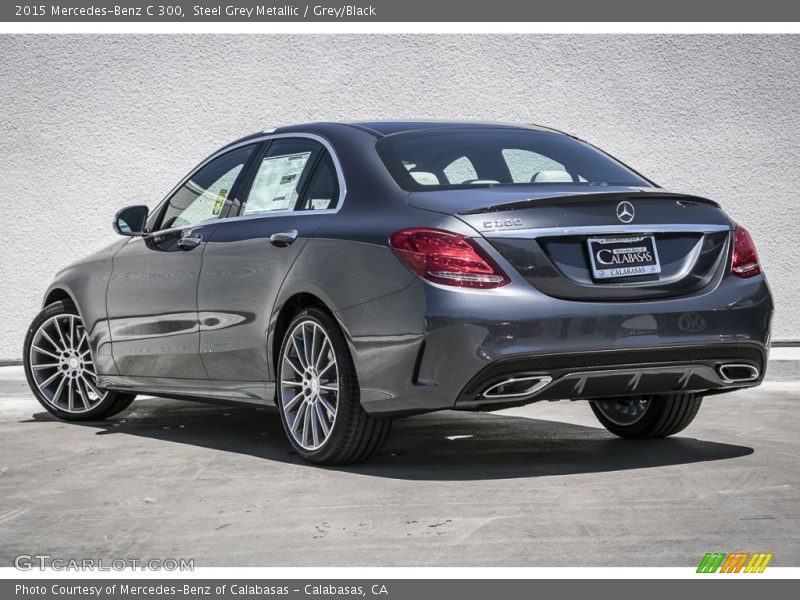 Steel Grey Metallic / Grey/Black 2015 Mercedes-Benz C 300