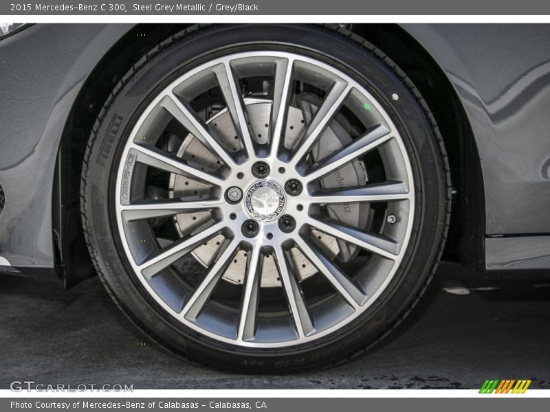 Steel Grey Metallic / Grey/Black 2015 Mercedes-Benz C 300