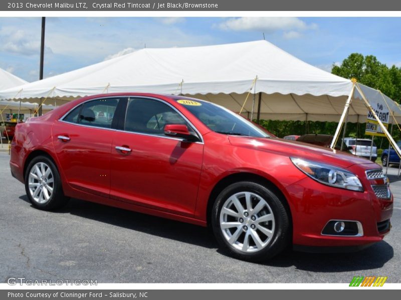 Crystal Red Tintcoat / Jet Black/Brownstone 2013 Chevrolet Malibu LTZ