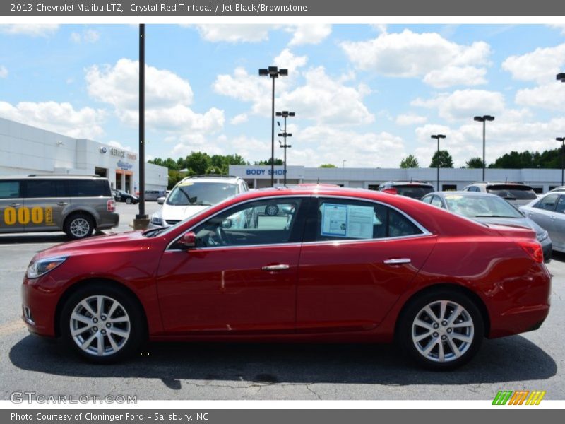 Crystal Red Tintcoat / Jet Black/Brownstone 2013 Chevrolet Malibu LTZ