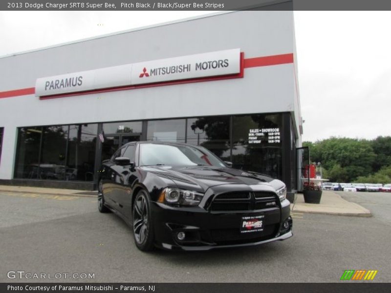 Pitch Black / Black/Super Bee Stripes 2013 Dodge Charger SRT8 Super Bee