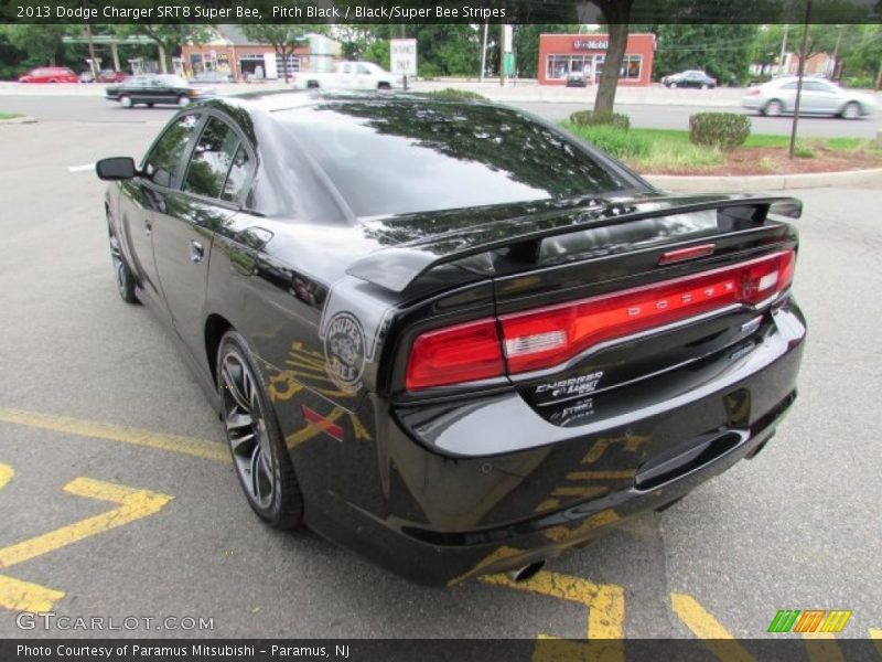 Pitch Black / Black/Super Bee Stripes 2013 Dodge Charger SRT8 Super Bee