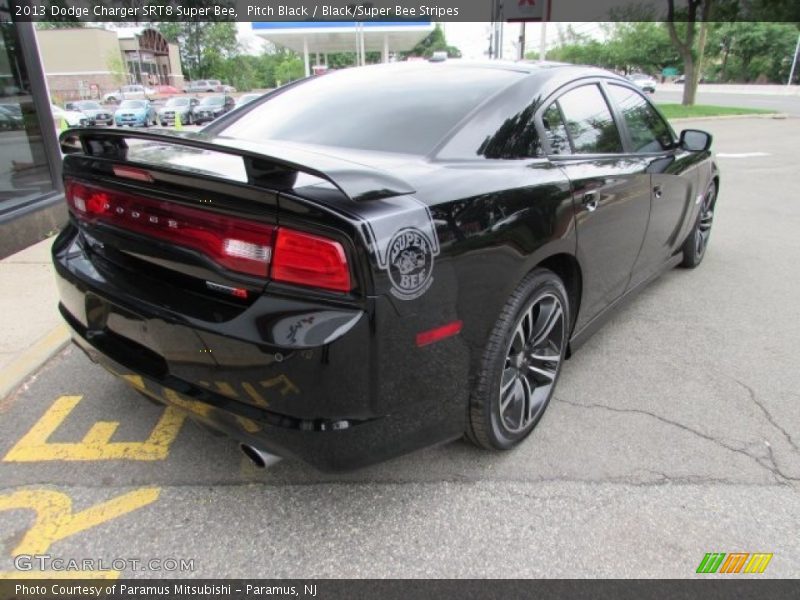 Pitch Black / Black/Super Bee Stripes 2013 Dodge Charger SRT8 Super Bee