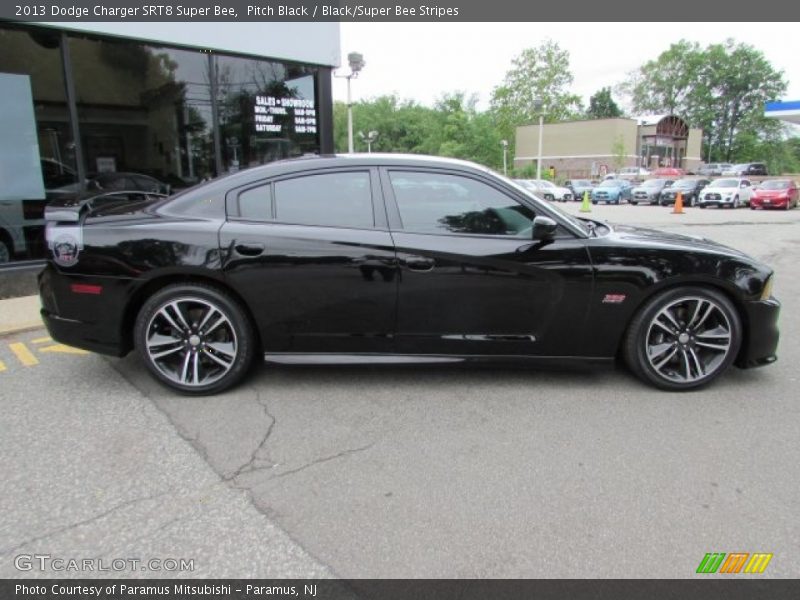 Pitch Black / Black/Super Bee Stripes 2013 Dodge Charger SRT8 Super Bee