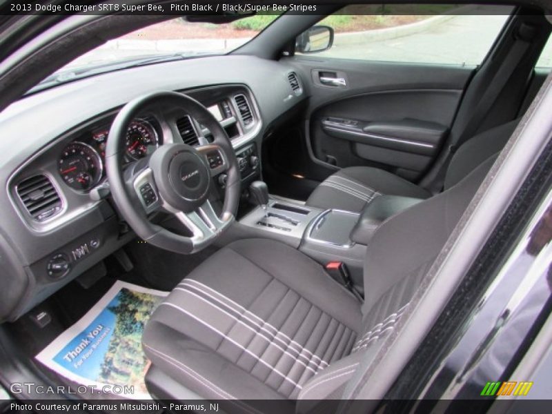 Black/Super Bee Stripes Interior - 2013 Charger SRT8 Super Bee 
