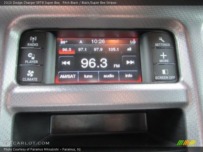 Pitch Black / Black/Super Bee Stripes 2013 Dodge Charger SRT8 Super Bee
