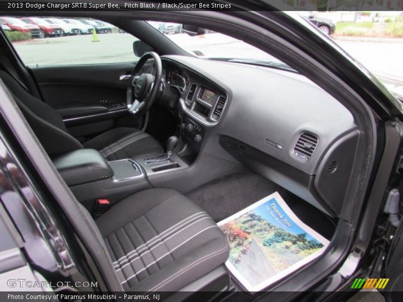 Pitch Black / Black/Super Bee Stripes 2013 Dodge Charger SRT8 Super Bee