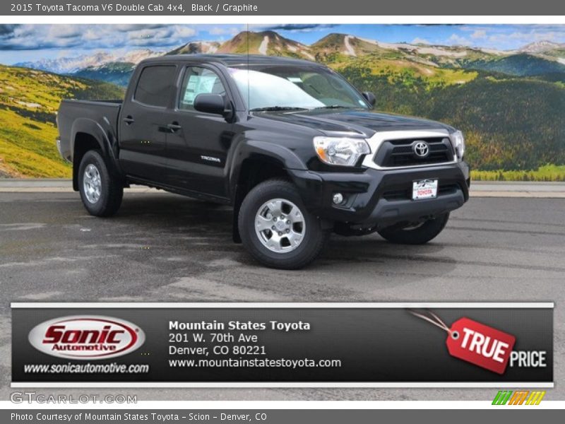 Black / Graphite 2015 Toyota Tacoma V6 Double Cab 4x4