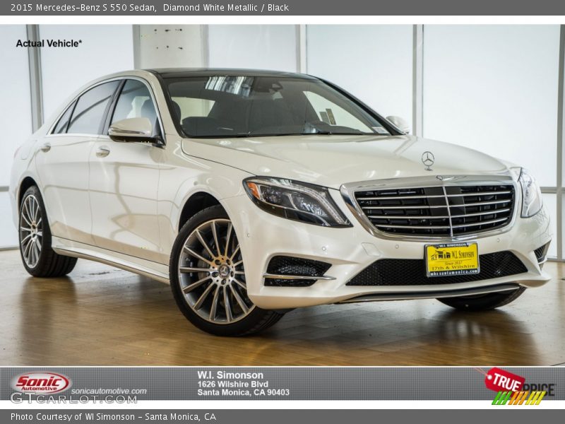 Diamond White Metallic / Black 2015 Mercedes-Benz S 550 Sedan