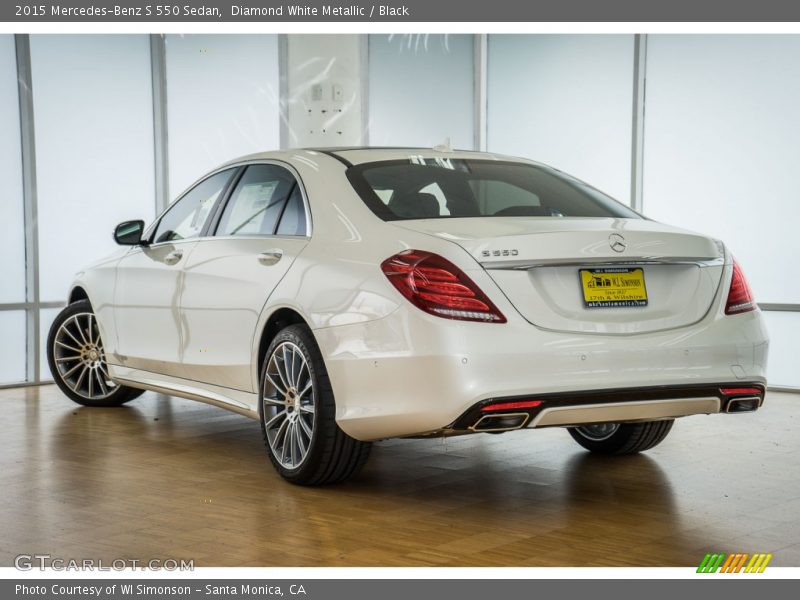 Diamond White Metallic / Black 2015 Mercedes-Benz S 550 Sedan