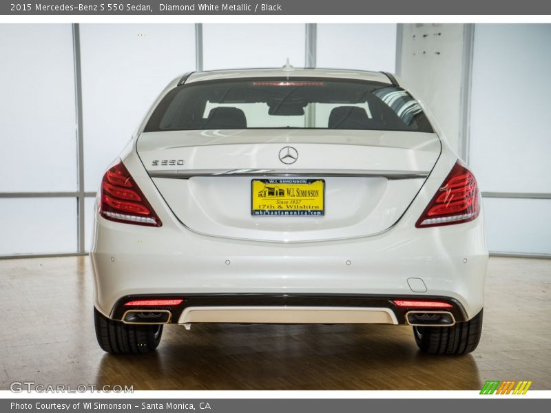 Diamond White Metallic / Black 2015 Mercedes-Benz S 550 Sedan