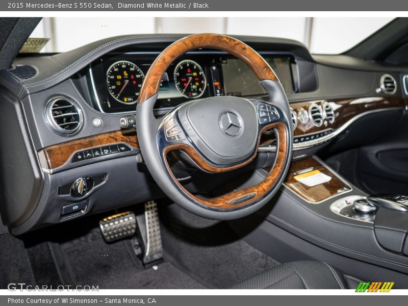 Diamond White Metallic / Black 2015 Mercedes-Benz S 550 Sedan