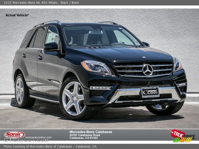 Black / Black 2015 Mercedes-Benz ML 400 4Matic