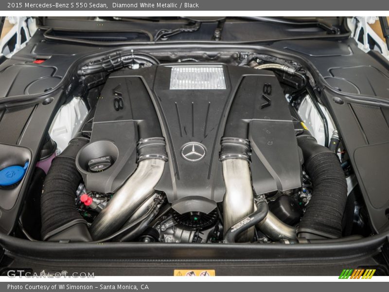 Diamond White Metallic / Black 2015 Mercedes-Benz S 550 Sedan