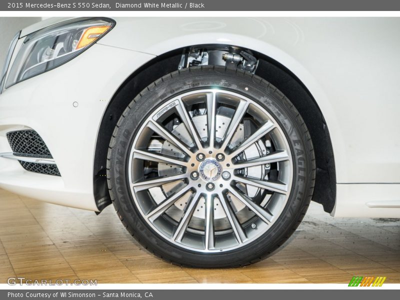Diamond White Metallic / Black 2015 Mercedes-Benz S 550 Sedan