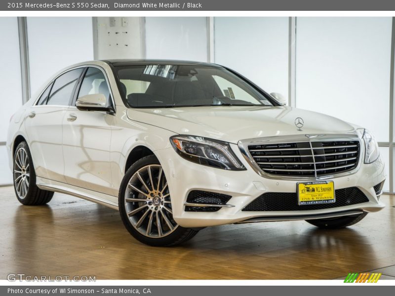 Diamond White Metallic / Black 2015 Mercedes-Benz S 550 Sedan