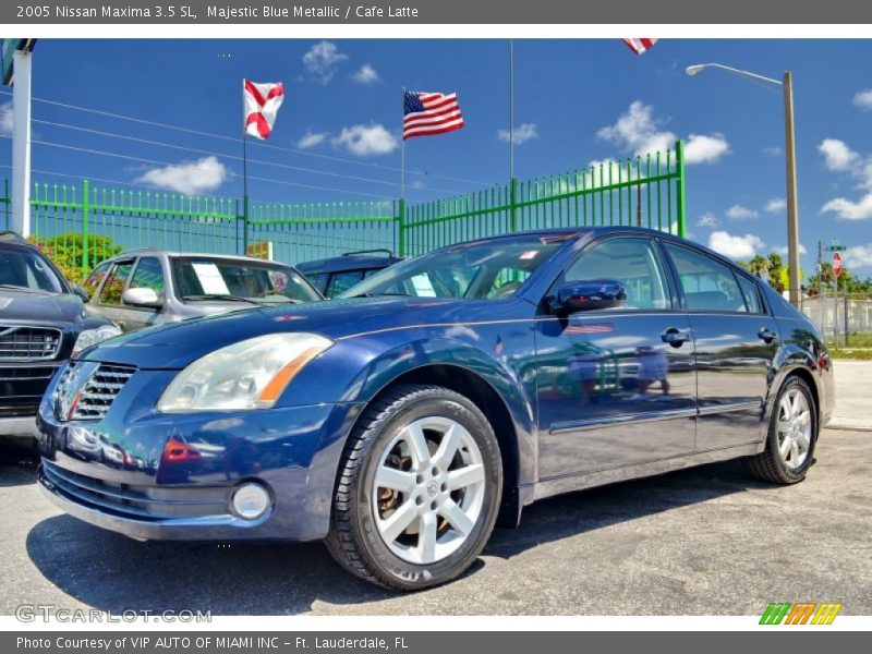Majestic Blue Metallic / Cafe Latte 2005 Nissan Maxima 3.5 SL