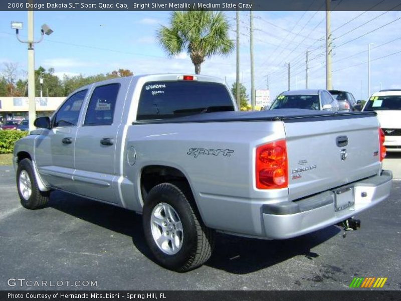 Bright Silver Metallic / Medium Slate Gray 2006 Dodge Dakota SLT Sport Quad Cab