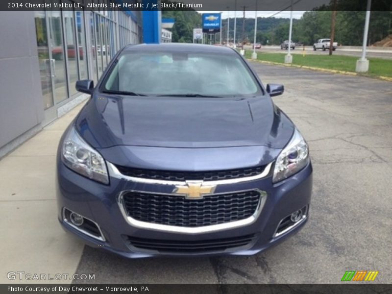 Atlantis Blue Metallic / Jet Black/Titanium 2014 Chevrolet Malibu LT