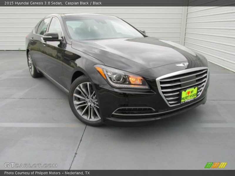 Caspian Black / Black 2015 Hyundai Genesis 3.8 Sedan