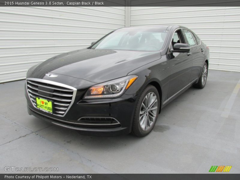 Caspian Black / Black 2015 Hyundai Genesis 3.8 Sedan
