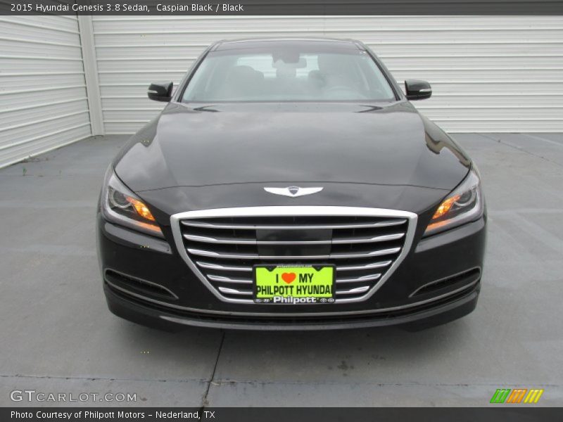 Caspian Black / Black 2015 Hyundai Genesis 3.8 Sedan