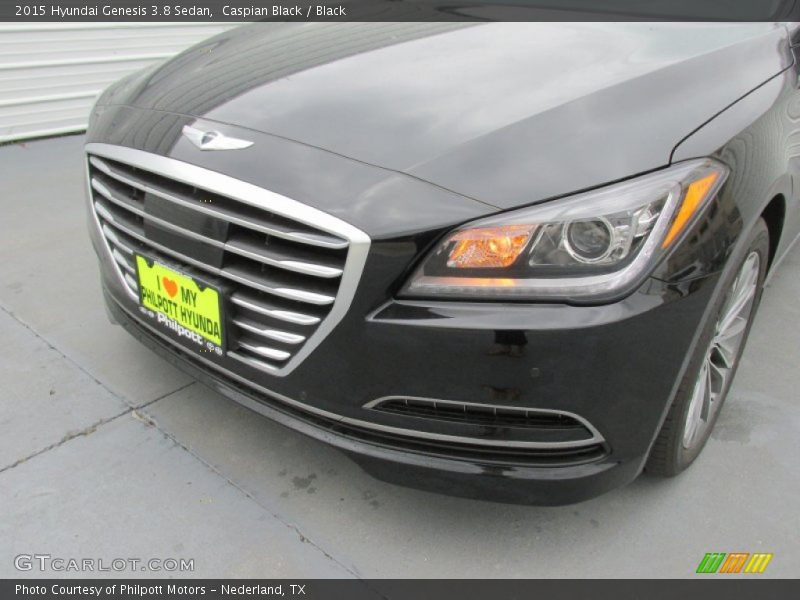Caspian Black / Black 2015 Hyundai Genesis 3.8 Sedan