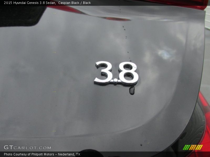 Caspian Black / Black 2015 Hyundai Genesis 3.8 Sedan