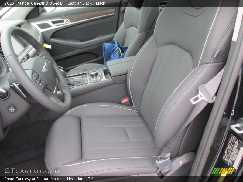 Caspian Black / Black 2015 Hyundai Genesis 3.8 Sedan