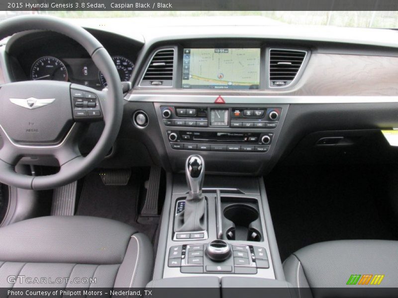 Caspian Black / Black 2015 Hyundai Genesis 3.8 Sedan