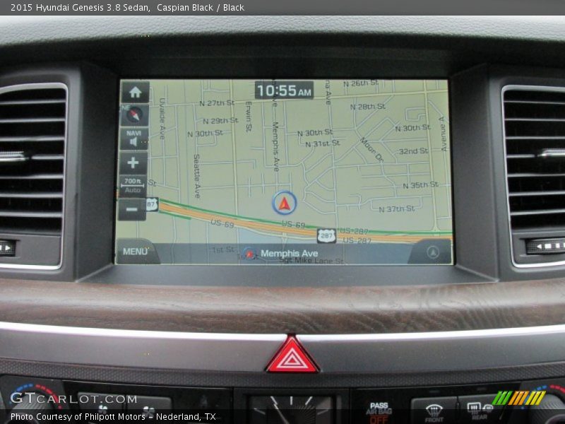 Caspian Black / Black 2015 Hyundai Genesis 3.8 Sedan