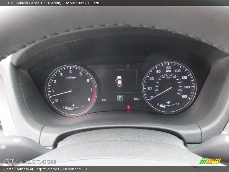 Caspian Black / Black 2015 Hyundai Genesis 3.8 Sedan