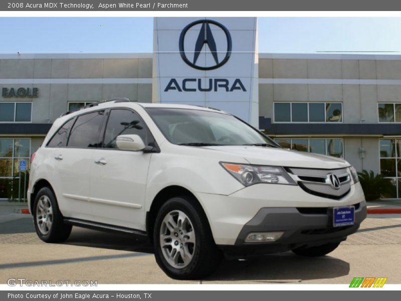 Aspen White Pearl / Parchment 2008 Acura MDX Technology