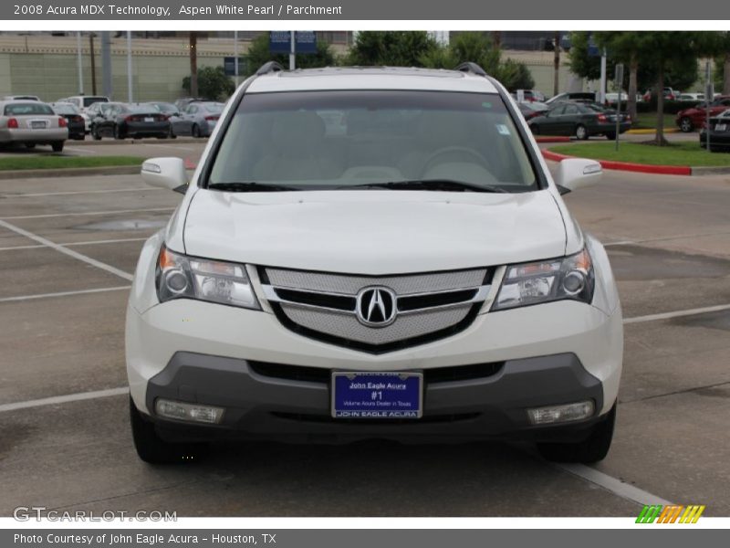 Aspen White Pearl / Parchment 2008 Acura MDX Technology