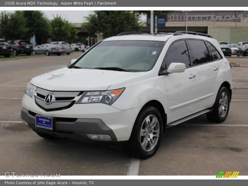 Aspen White Pearl / Parchment 2008 Acura MDX Technology