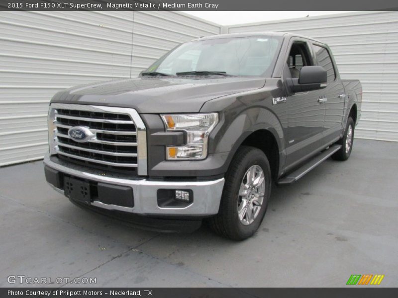 Magnetic Metallic / Medium Earth Gray 2015 Ford F150 XLT SuperCrew
