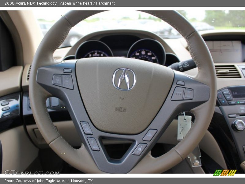 Aspen White Pearl / Parchment 2008 Acura MDX Technology