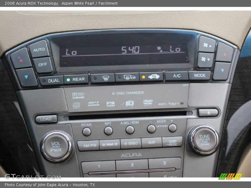 Aspen White Pearl / Parchment 2008 Acura MDX Technology