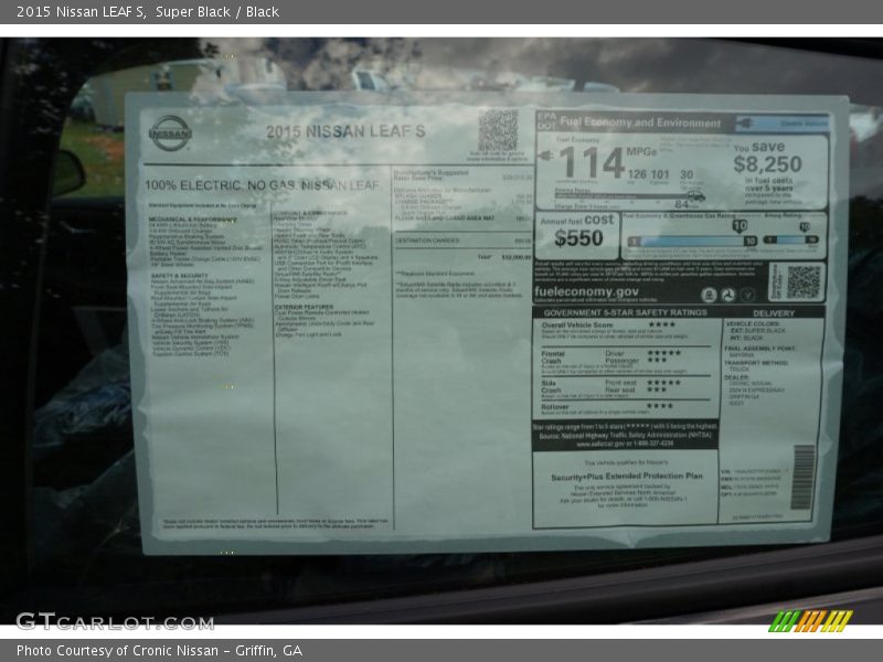 Super Black / Black 2015 Nissan LEAF S