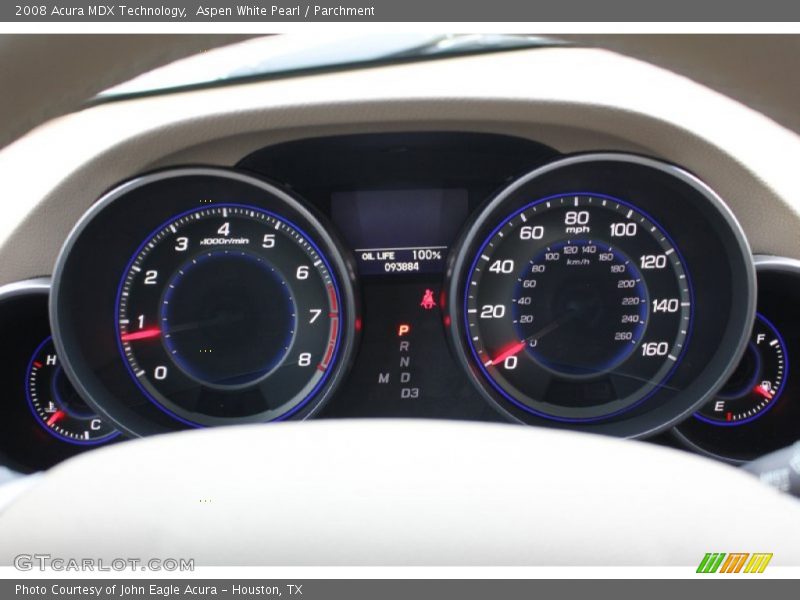 Aspen White Pearl / Parchment 2008 Acura MDX Technology
