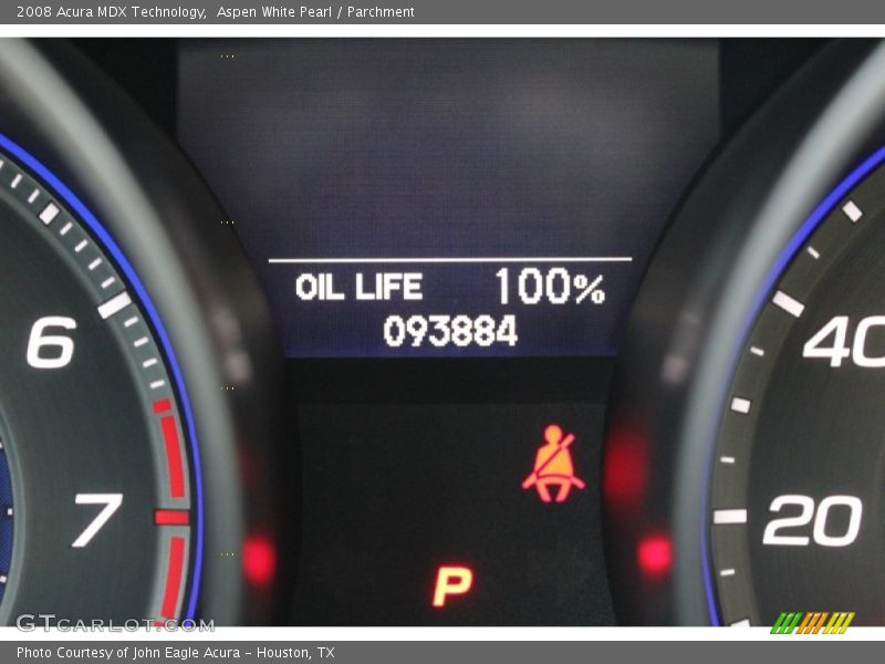 Aspen White Pearl / Parchment 2008 Acura MDX Technology