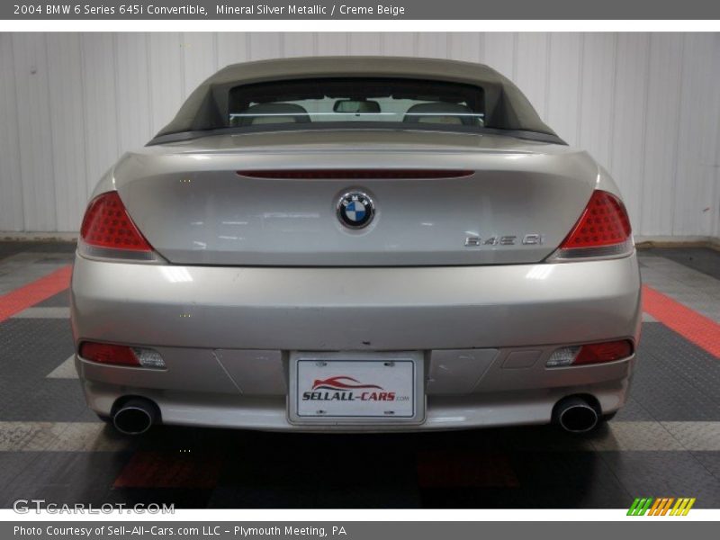 Mineral Silver Metallic / Creme Beige 2004 BMW 6 Series 645i Convertible