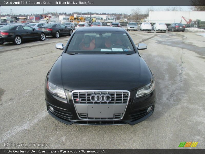 Brilliant Black / Black/Red 2010 Audi S4 3.0 quattro Sedan